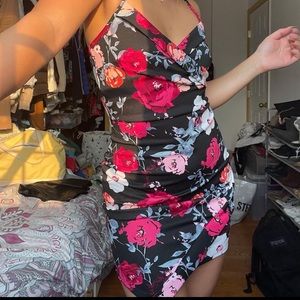 floral bodycon dress